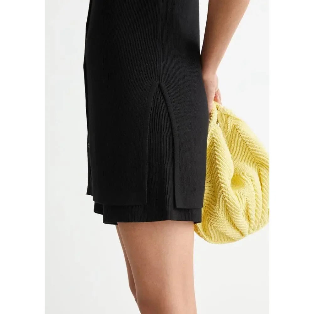 NEW & Other Stories Long Ribbed Knit Sweater Vest Top w/ Side Slits XS